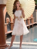 Attractive Lacing Applique Lovely Princess Knee Length Discount Wonderful Sash Wedding Dress
