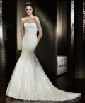 New Style Afforable white Sweetheart Embroider lace Mermaid Wedding Dress