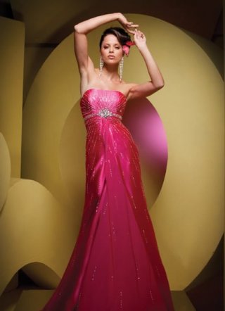 Chapel Train Flat Gorgeous With Beadings And Sequins Pick Up Evening Dress