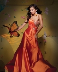 A Strapless Ruched Sweetheart With Sequins And A Gown Formal Evening Dress