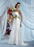 2011 Cheap Strapless Turquoise Sash Customer-Made Design Beach Wedding Dress