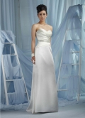 A-line Sweetheart Style Discount Satin Beach Wedding Dress