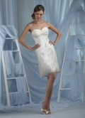 New Style Nifty Sweetheart Embroider Delicate Lace Knee Length Discount Wedding Dress