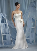 Exquisite Sweetheart Pleated Decorations Empire Waist Cheap Wedding Dress