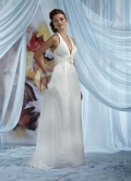 Discount Halter Deep V-neck 2011 Cheap Charming Wedding Dress