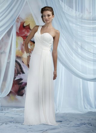 Discount Pretty One Strap Sweetheart Cheap Beach Plicated Wedding Dress
