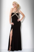 Thick Straps Flat With Beadings Branches Dropped And Pick Up Evening Dress