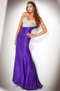 Tempting A Line Sequins Sweetheart Neckline Elastic Satin Top 100 Evening Dress