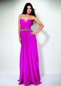 A Floor Length Chiffon With A Ruched Sweetheart Neckline Formal Evening Dress