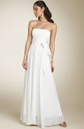 Ruched Chiffon Flat Tie Waist Beach Cool Floor Length Wedding Dress