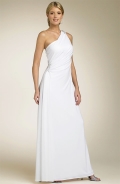 2012 Discount One Shoulder Chiffon Floor length Chiffon Beach Wedding Dress