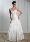 New Style Straps Sweetheart Lace Floor Length Droppde Pricess Wedding Dress