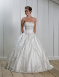 2012 A-line Wholesale Embroidery Satin Ball Gown Wedding Bridal Gown