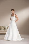New Style Flat Simple Court Train Beads Elegant Wedding Dress