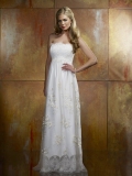 2012 cute column overall Lace Cheap Empire Waist Wedding Dress
