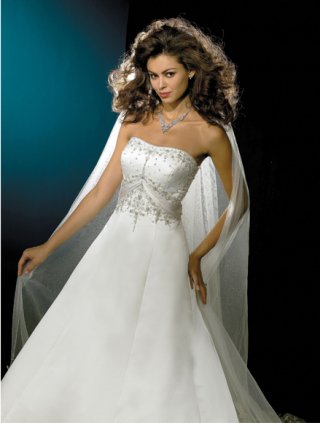 New Style Flat Beads Court Train Elegant Sexy Wedding Dress