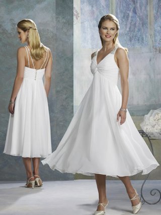 New Style Graceful Beads Working Cheap V-neck Wedding Dress with Straps