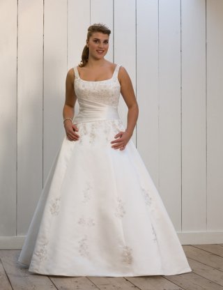 2012 Straps Floor Length Big Girl Elegant Wedding Dress