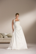 2012 Halter Or Flat Sweep Beads Sexy Elegant Wedding Dress