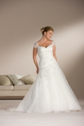 New Style Sweetheart Sweep Organza Elegant Attractive Wedding Dress
