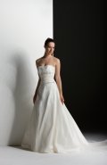 New Style A-line Sweetheart Empire Sweep Beads Elegant Wedding Dress