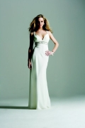 Elegant Sheath / Column V Neckline Halter Beadings Vintage Evening Dress