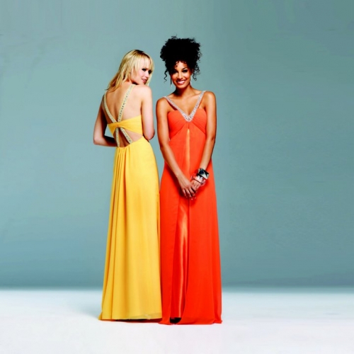 A Line Beadings Halter V Neckline Overlay Gauze Evening Dress