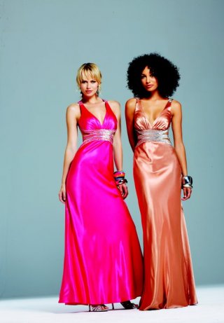 Funky Column / Sheath Elastic Satin Deep V Neckline With Beading Waist Evening Dress