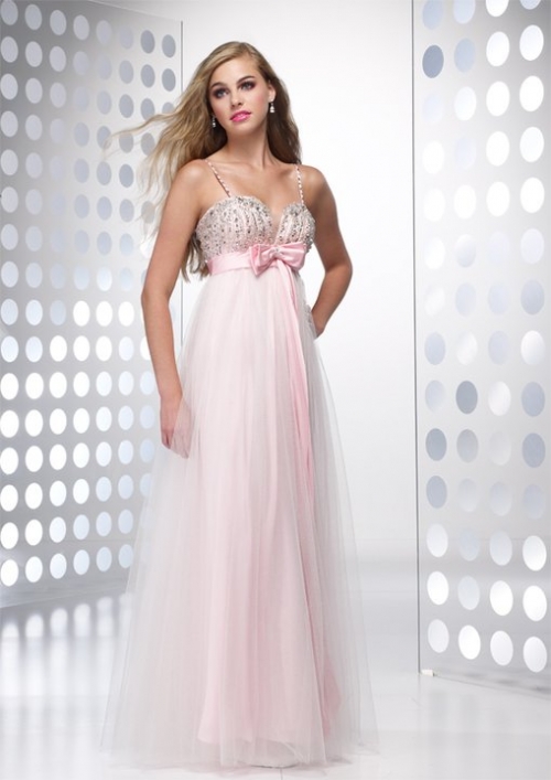 Spaghetti Straps Sweetheart Neckline Dropped Floor Length With Beadings Elegant Evening Dress