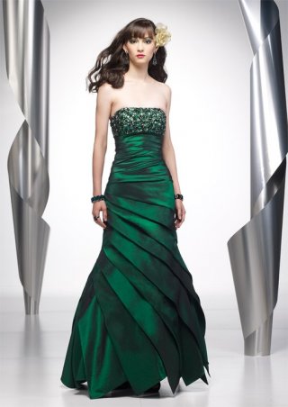Column Green Tube TOP Elegant Beads Floor Length Prom Dress/ Evening Dress
