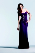 Mermaid / Trumpet Sweetheart Neckline Floor Length Side Draped With Appliques Elegant Evening Dress
