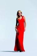 Faddish A Line Red Evening Dress With One Shoulder And Pleated Sweetheart Neckline