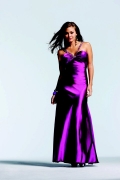 Claret Beading Halter Fashion Side Ruched Floor Length Evening Dress