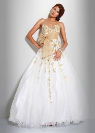 Ball Gown Sweetheart Empire Pure Elegant Appliques Prom Dress/ Wedding Dress