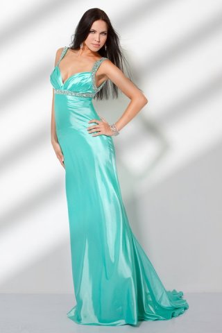 Sweetheart With Beading Straps Floor Length Empire Fashion Party Evening Dress