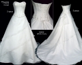 2012 Formal Strapless Embroidery Sash Style Two Layers A-line Wedding Bridal Gown