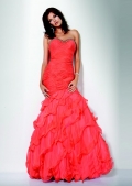 Mermaid Sweetheart Strapless Ruffles Sexy Prom Dress/ Evening Dress