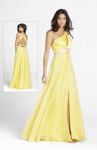 One Shoulder Side Ruched Floor Length With Furcation Fashion Beading Evening Dress