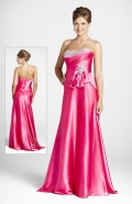 A Strapless With Beading And Pleated Scalloped-Edge Neckline Ball Gown Formal Evening Dress