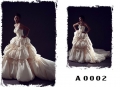 2012 Ivoory Sweetheart Court Train Drape Style Applique Ball Gown Wedding Bridal Gown