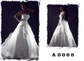 2012 Casual Strapless Applique and Flowers A-line Princess Ball Gown Wedding Bridal Gown