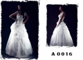 2012 Straps Square Neckline A-line Puffy Organza Ball Gown Wedding Bridal Gown