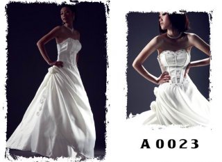2012 Sweetheart A-line Emboridery with Beadings Satin Ball Gown Wedding Bridal Gown