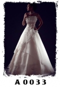 2012 A-line Over lap Style Embrodiery Strapless Ball Gown Wedding Bridal Gown
