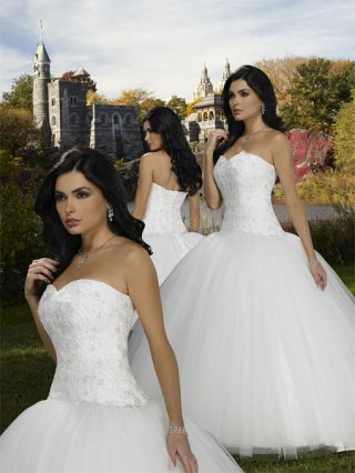 2012 princess Puffed applique bodice Sweetheart tulle Cheap ball gown