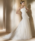 New Style One Shoudler Style Wrinkle Chiffon Sweep/ Brush length Mermaid Wedding Dress