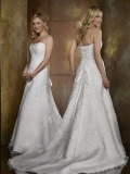 Cheap A Line Sweetheart lace Embroidery Satin bridal wedding dresses