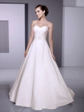 A-line Sweetheart chapel train Satin&Taffeta 2012wedding dresses