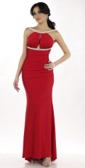 Novel A Line Jewel Pearls neckline Empire Waist Ruched Evening / Homecoming Dress