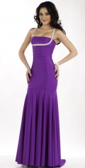 Mermaid / Trumpet Pleated Chiffon Sweep Train With Beadings Elegant Evening Dress